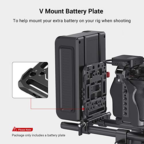 Image of SmallRig V Mount Battery Plate, Mini V-Mount Plate with 1 /4 inch-20 Holes 2988