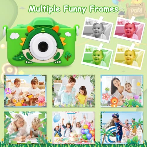 PERMUST Kinderkamera, 1080P HD Digitalkamera für Kinder mit 2,0-Zoll-Bildschirm, 64G Speicherkarte, Fotokamera für 3-12 Jahre, Blau