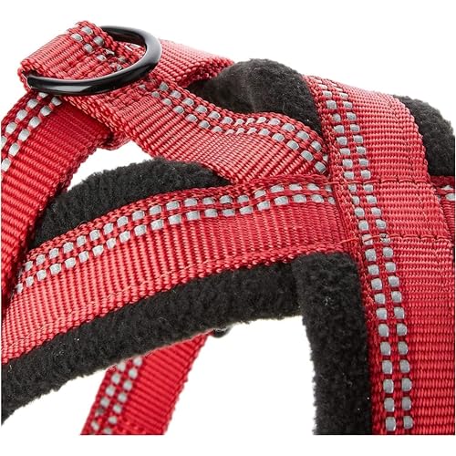 Arnés cómodo para perros HALTI – Forro de lana, Reflectante y Ajustable, Anillo Delantero y Trasero para enganchar una Correa de Perro. Apto para perros grandes (Talla L) - imagen 4