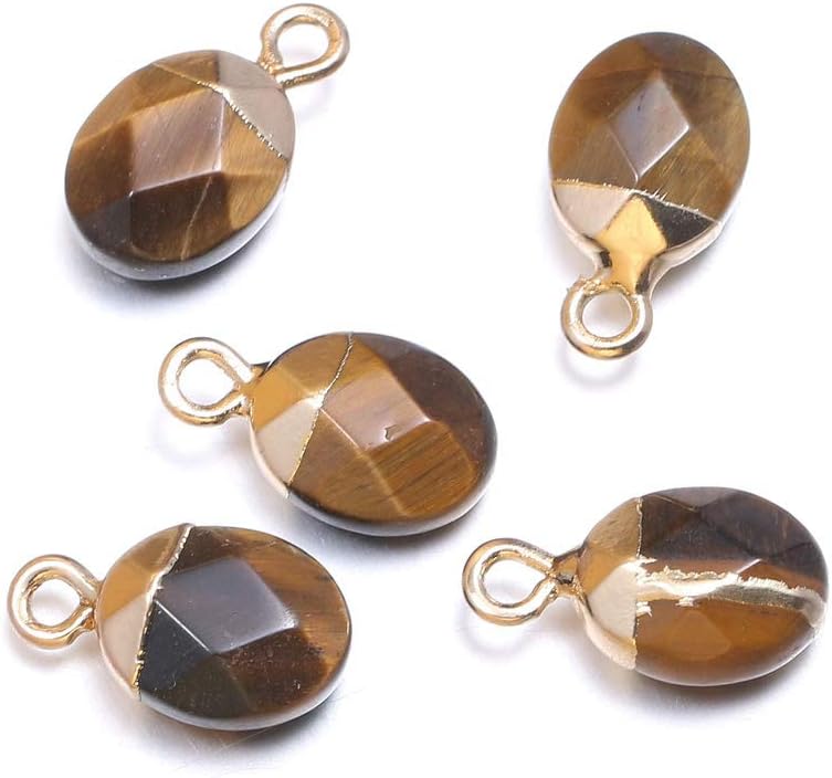 10PCs Natural Semi precious Stone Pendants,Charms 8x13mm for Jewelry Making Jade Turquoise Agate Crystal Quartz Beads Bracelet Necklace Jewelry Findings - Image 7