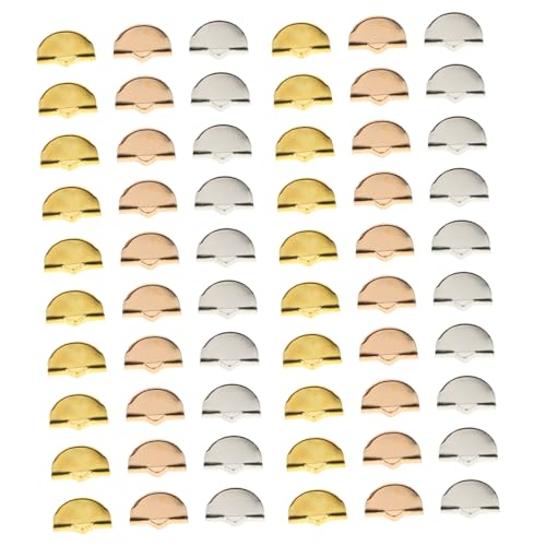 STOBOK 150pcs Horse Buckle Crimp Ends for Jewelry Making Ribbon Bracelet Ends Fasteners Crimp Ends Clamp Ends Ribbon Crimp Ends Half Round Buckles Findings for Jewelry Making Metal