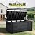 YITAHOME 120 Gallon Large Outdoor Storage Deck Box, Waterproof Cushion Storage Bench with Lockable Lid for Patio, Pool Supplies, Garden Tools, Resin, Black