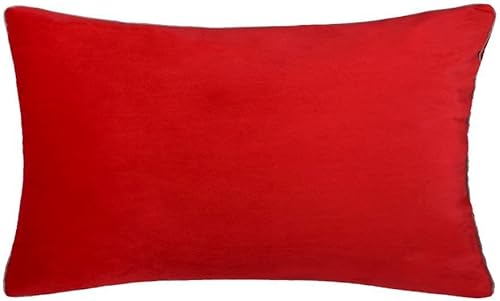 KINGROSE Funda de cojín decorativa de terciopelo sólido, funda de cojín suave de lujo para sofá, silla, cama, sala de estar, 14 x 24 pulgadas, color