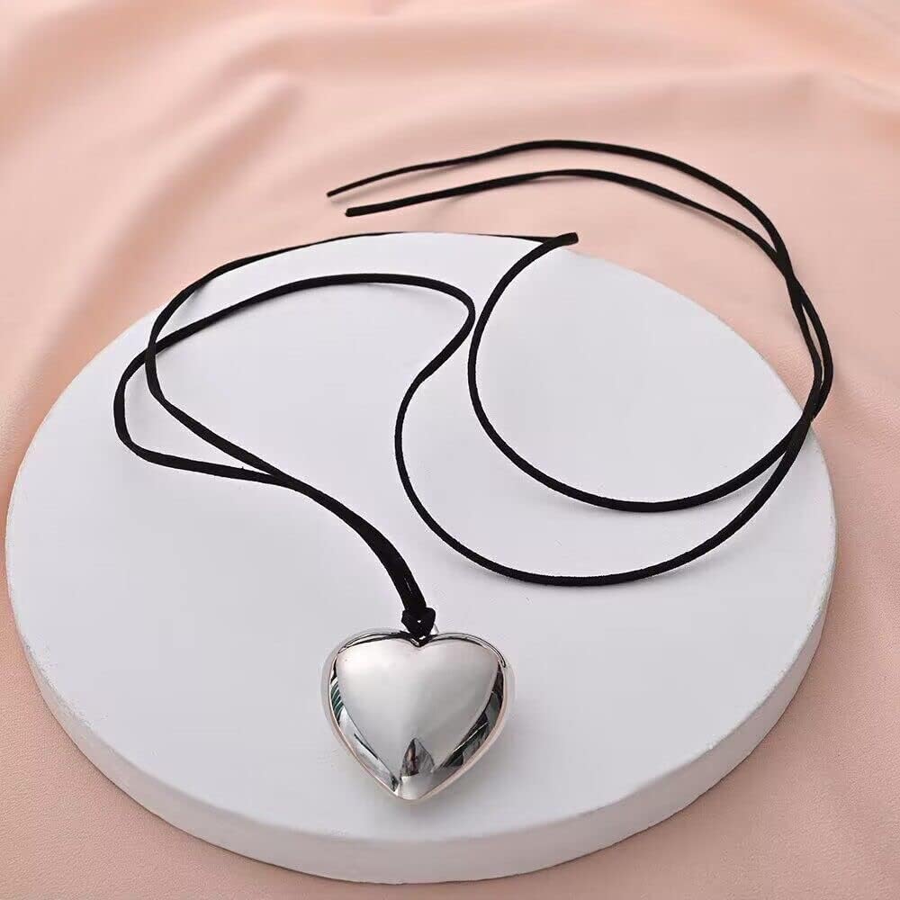 HETICA Collana Con Ciondolo A Cuore E Pendenti Fiocco Di Neve, Perla E Farfalla, Placcato Oro, Regalo Donna