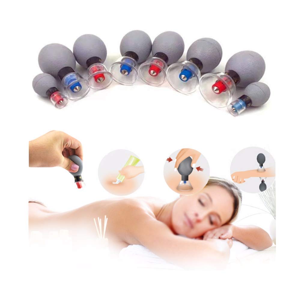 Set di coppette a vuoto, ventose per agopressione con terapia magnetica TCM, massaggio, sollievo dal dolore alle articolazioni muscolari, agopuntura, moxibustione, barattoli per massaggi, 8 pezzi