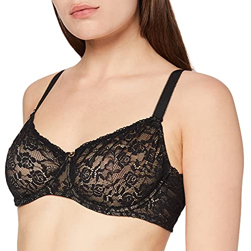 Preisvergleich Produktbild AUBADE, Halbschalen-BH, Verstellbare Träger, ROSESSENCE, Schwarz, 65D, HK14_NOIR