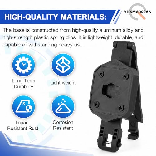 Molle Camera Mount for Axon Taser Body Camera 2, 3 and 4 Lightweight Aluminum Alloy Molle Holder for Uniform and Tactical Vest(Single) by YHXMARSCAN - Used condition - Image 4