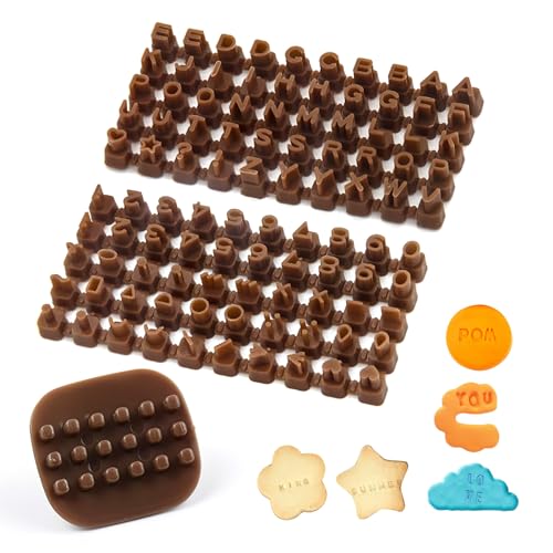 100PCS Molde de Galleta del Alfabeto Número, Cortador Galletas Letras Numeros, Sellos de Letras para Arcilla, Moldes para Galletas con Letras, Molde de Fondant de Letras, para Galletas, Artesanías