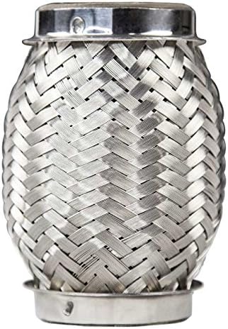 Verocious Motorsports Stainless Steel Exhaust Flex Pipe w/Interlock Liner - 1.75" ID x 4" Long