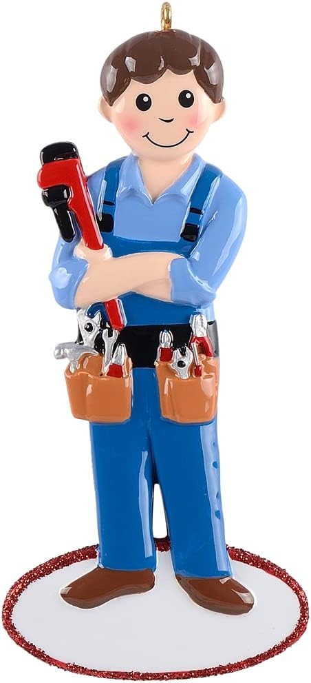 Handyman Ornament 2026 Personalized Construction Worker Christmas Decor