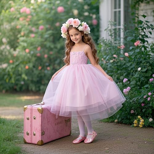 Image of Felix & Flora Toddler Flower Girl Dress Shoes - Baby Girl Ballet Mary Jane Flats for Party School Wedding