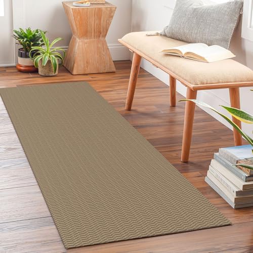 KOZYFLY Washable Runner Rug, 2x5 Ft, Beige/Khaki