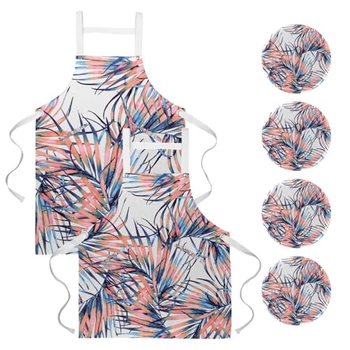 Tablier de serveuse multicolore idéal pour pâtisserie et travail en restaurant