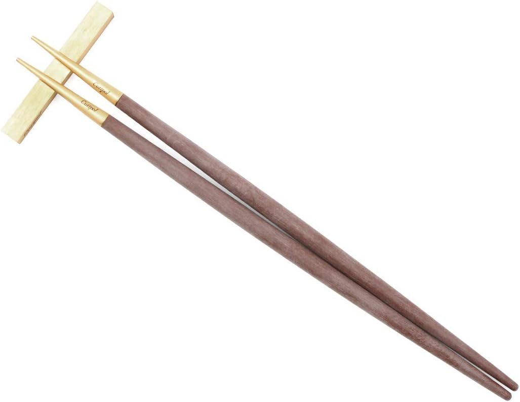 Cutipol GOA Brown Gold Chopsticks + Chopsticks Rest Set G029BGB