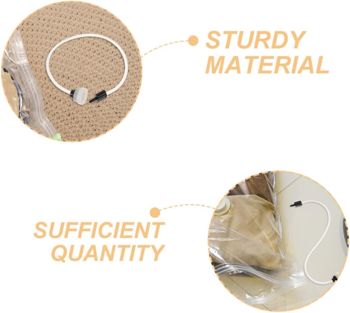 4pcs Vacuum Sealing Machine Hose Replacement with Extended Coverage Plastic Tube for Kitchen Vacuum Attachment Convenient and Quick for Home Use and Restaurant Ingredient Packaging