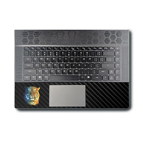 Image of MightySkins Carbon Fiber Skin Compatible with Alienware X16 R1 (2023) Full Wrap Kit - Tri-Color Tiger | Protective, Durable Textured Carbon Fiber Finish | Easy to Apply | Made in The USA