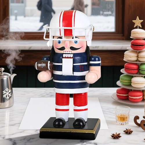 Figurine de casse-noisette football de 15 cm pour table festive de Noël
