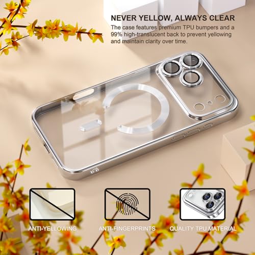 Image of Misea Magnetic for iPhone 17 Pro Max Case Compatible MagSafe Silver