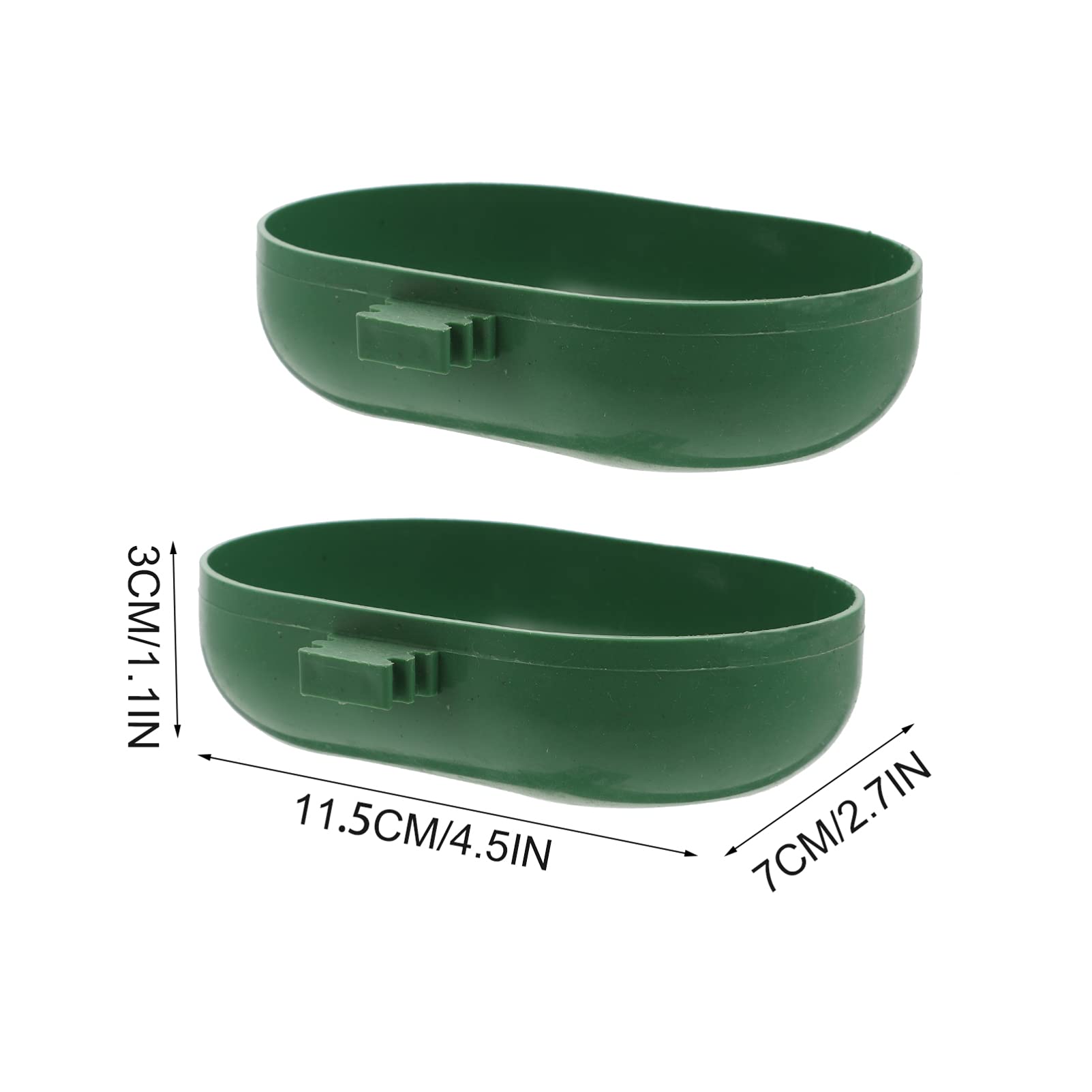 balacoo Bird Shower Basin with Hook for Small Birds Parrot Bath Tub 4.52X2.75X1.18In Easy Installation Bird Bath for Parakeets Finches Canaries Cage Accessories - image 4