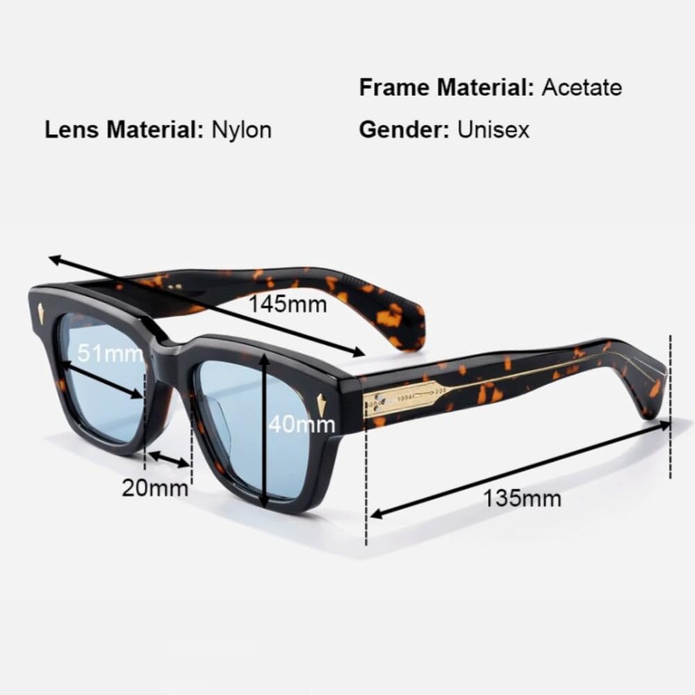 Gafas de sol de acetato para hombre y mujer, protección UV400 para exteriores