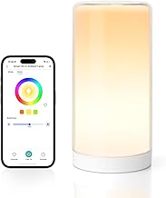meross Smart Table Lamp, Bedside Lamp, Compatible with Apple HomeKit, Siri, Amazon Alexa and SmartThings, Tunable White and Multi-Color, Touch Control, Voice and App Control