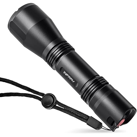 INFRAY LED Torch Rechargeable, Super Bright 800 Lumens Small Pocket Flashlight with 18650 Battery Included, 5 Light Modes USB Torches Zoomable with CREE LED & IP65 Waterproof Cover