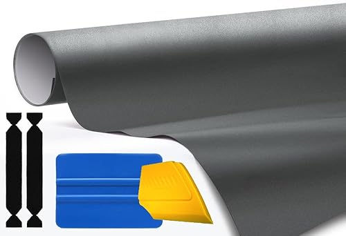 3M 1080 - Rollo de vinilo de liberación de aire gris oscuro mate, incluye kit de herramientas (1 pie x 5 pies)