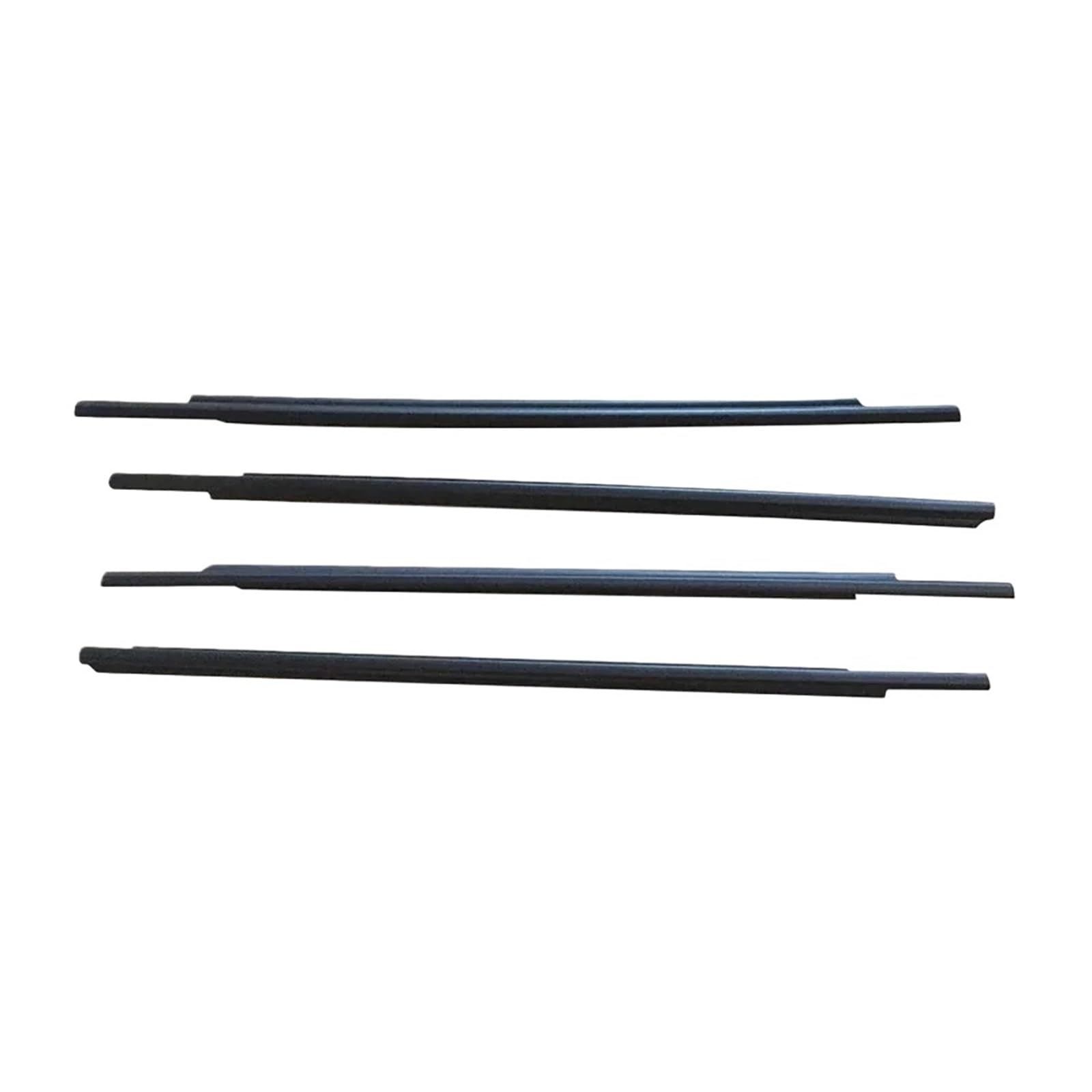 Watjcse Black 4Pcs Window Weatherstrip Side Door Moulding Seal Belt Compatible With Mitsubishi Outlander 2013-2018 5727A293 5727A294 5757A293 5757A294(Black)