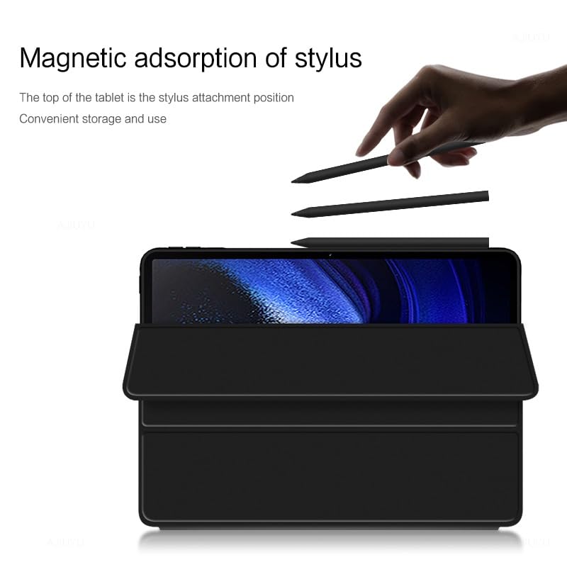 Custodia protettiva per tablet PC compatibile con Xiaomi Pad 6 Max 14, custodia con funzione di accensione/spegnimento automatico, funzione di supporto a tre pieghe, custodia protettiva morbida e