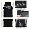 CAR PASS Bling Car Mats Shining Diamond Carpet Crystal Rhinestone Sparkly Glitter Floor Mats with Anti-Slip PVC Pad Universal Fit Automotive SUV,Sedan,Van,4pcs for Girl Women, Black Sliver Diamond #3