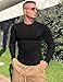 JMIERR Mens Long Sleeve Hip Hop Curved T Shirt Muscle Slim Fitted Henley Longline Tees Shirts for Gym Workout, L, Black
