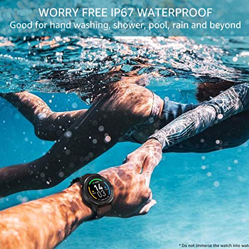OUTAD Smart Watch with 24h Heart Rate Blood Oxygen Pressure Sleep Monitor For Android Phone iPhone, IP67 Waterproof Fitness Tracker Step Pedometer, Bluetooth Music Control Notification Reminder, Black - Thumbnail 6