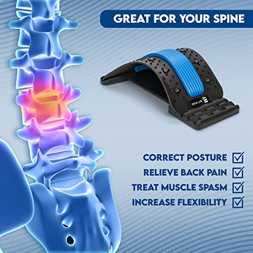 Back Stretcher For Lower Back Pain Relief | Back Cracker Spine Board | Spine Decompression 4 Level Back Cracking Device | Sciatica Pain Relief Device | Spine Cracker For Upper & Lower Back Muscle Pain #TOP4
