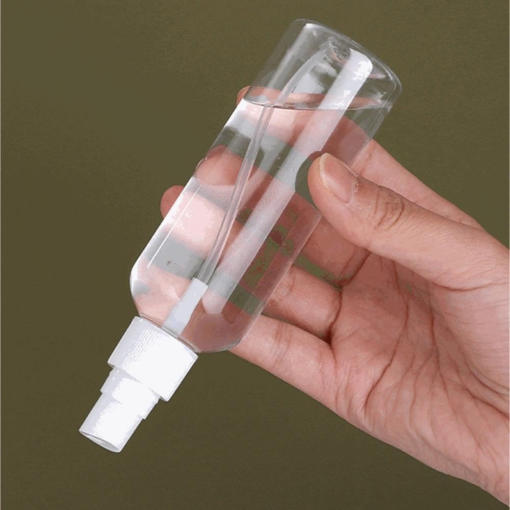 generico Flacone Spray a Nebbia Fina da 100ml, Contenitore Ricaricabile in Plastica Trasparente per Capelli, Piante, Pulizia, Sprayer Portatile per Viaggi