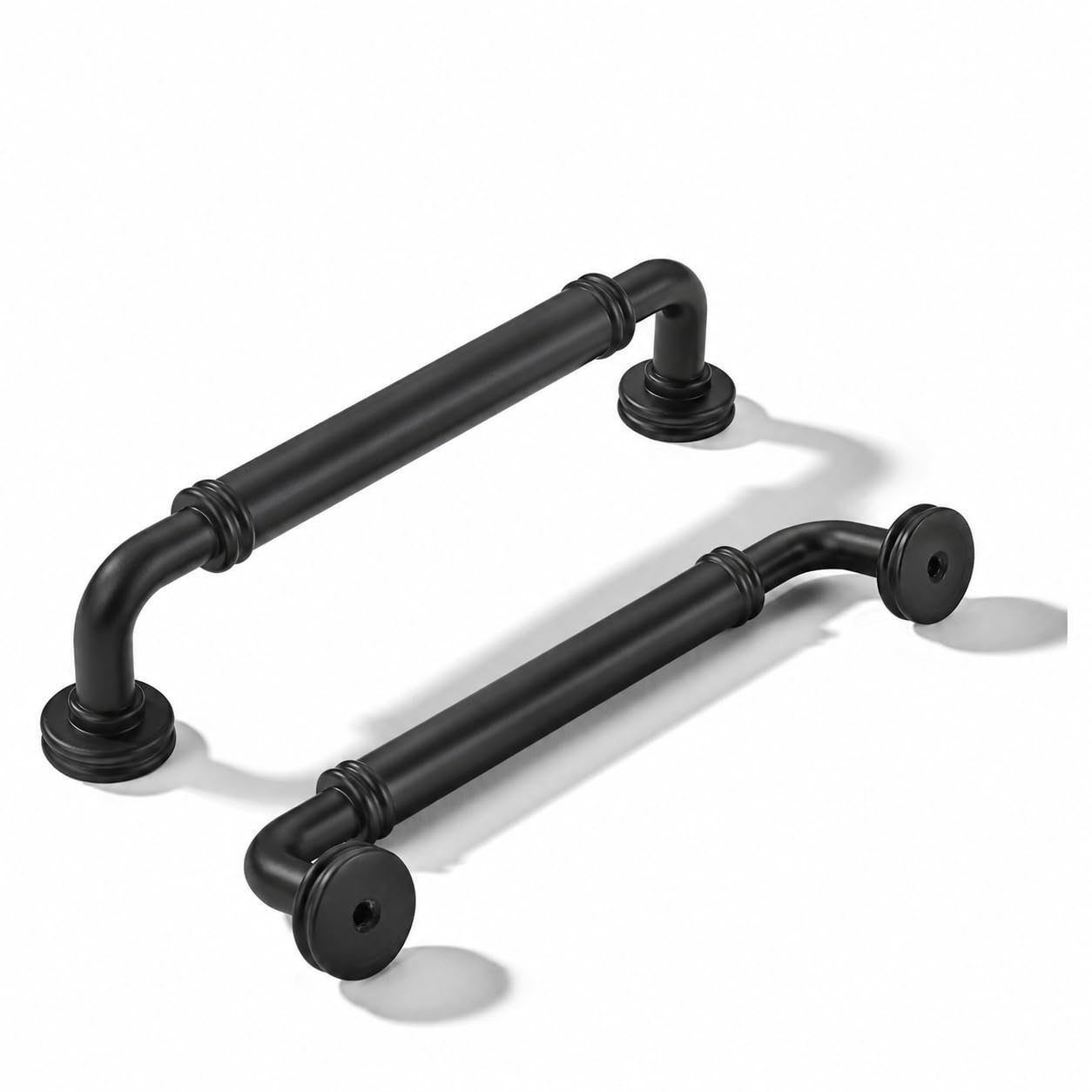 KHTUMEWARE-80447 Matte Black Cabinet Pulls CTC 5 in (128 mm) 5-Pack