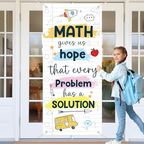 Bannière à suspendre mathématiques pour une rentrée scolaire réussie et colorée