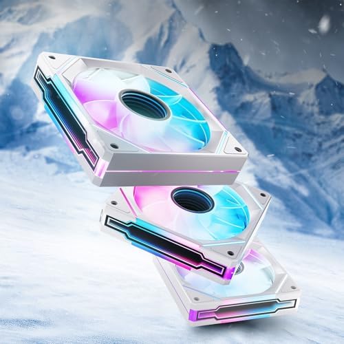 AsiaHorse AMICI-5GT RGB PC Fans, Infinity Mirror ARGB Fans HDB Bearing Fan Speeds Up to 1800 RPM with 24 LED Lights, Reverse Blade Fan Compatible Motherboard Aura SYNC (Not Wireless Connection)