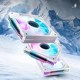 AsiaHorse AMICI-5GT RGB PC Fans, Infinity Mirror ARGB Fans HDB Bearing Fan Speeds Up to 1800 RPM with 24 LED Lights, Reverse Blade Fan Compatible Motherboard Aura SYNC (Not Wireless Connection)