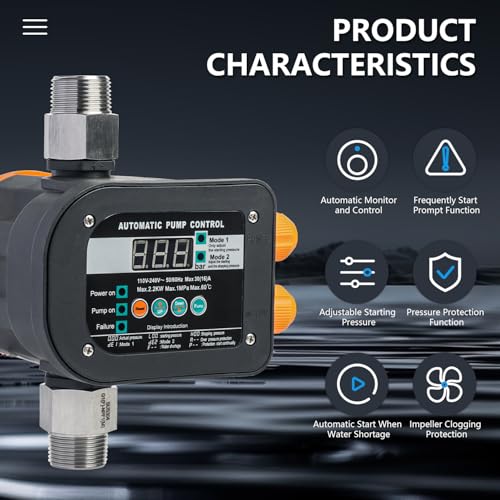 WiseWater Smart Pump Controller,110V-240V,1" NPT Adapters,Digital Display by WiseWater - Used condition - Image 5