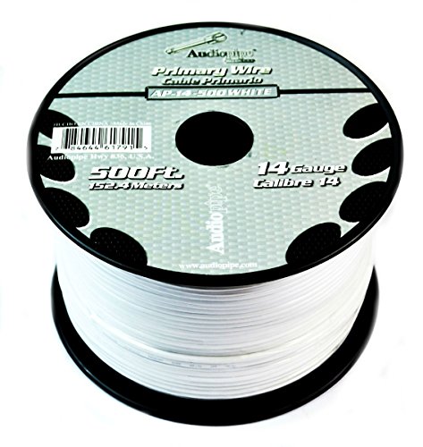 Audiopipe White 500' Feet 14 Gauge Awg Car Audio Primary Power Cable Remote Wire #TOP29