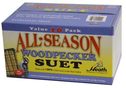 Heath Outdoor Products DD24-10 Woodpecker Suet Cake 10 Pack