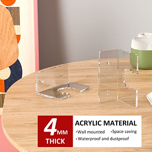 Sezanrpt Acrylic Baseball Display Holder, Clear Baseball Bat Hanging Display Shelf, Softball Bat Wall Display Rack, Baseball Softball Display Storage Accessories, 8 Pack #TOP3