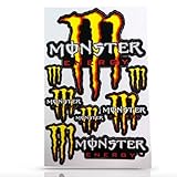 ノーブランド品 汎用 モンスターエナジー Monster Energy モンエナ レーシング 車 レース チーム ロゴ エンブレム/ステッカー/シール/防水 耐光 デカール オレンジ sticker0038-orange 用