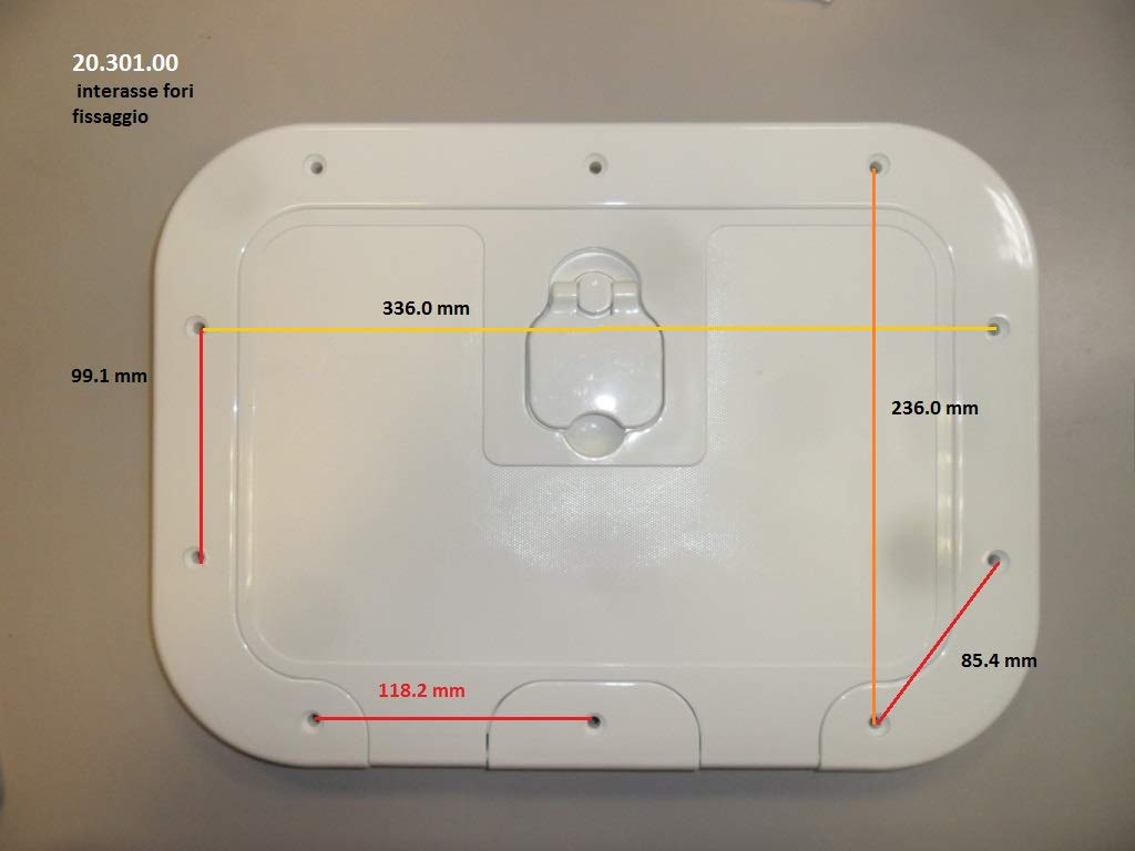 Osculati Portello esterno Bianco 280 x 380 mm (White Inspection Hatch Anti-Slip sufrace
