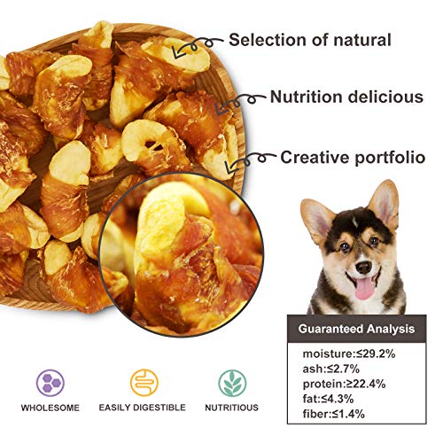 Jungle Calling Dog Treats, Skinless Chicken Wrapped Apple Treats, Gluten And Grain Free, Chewy Dog Bites For Balanced Nutrition, 10.6Oz #TOP4