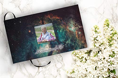 Image of Nebula Celebration of Life Funeral Guest Book for Memorial Service
