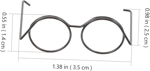 Miniatura 7 de EXCEART 30 lentes de sol retro para muñeca, lentes de sol con borde de alambre de cobre, gafas de casa de muñecas, gafas de cosplay, accesorios de