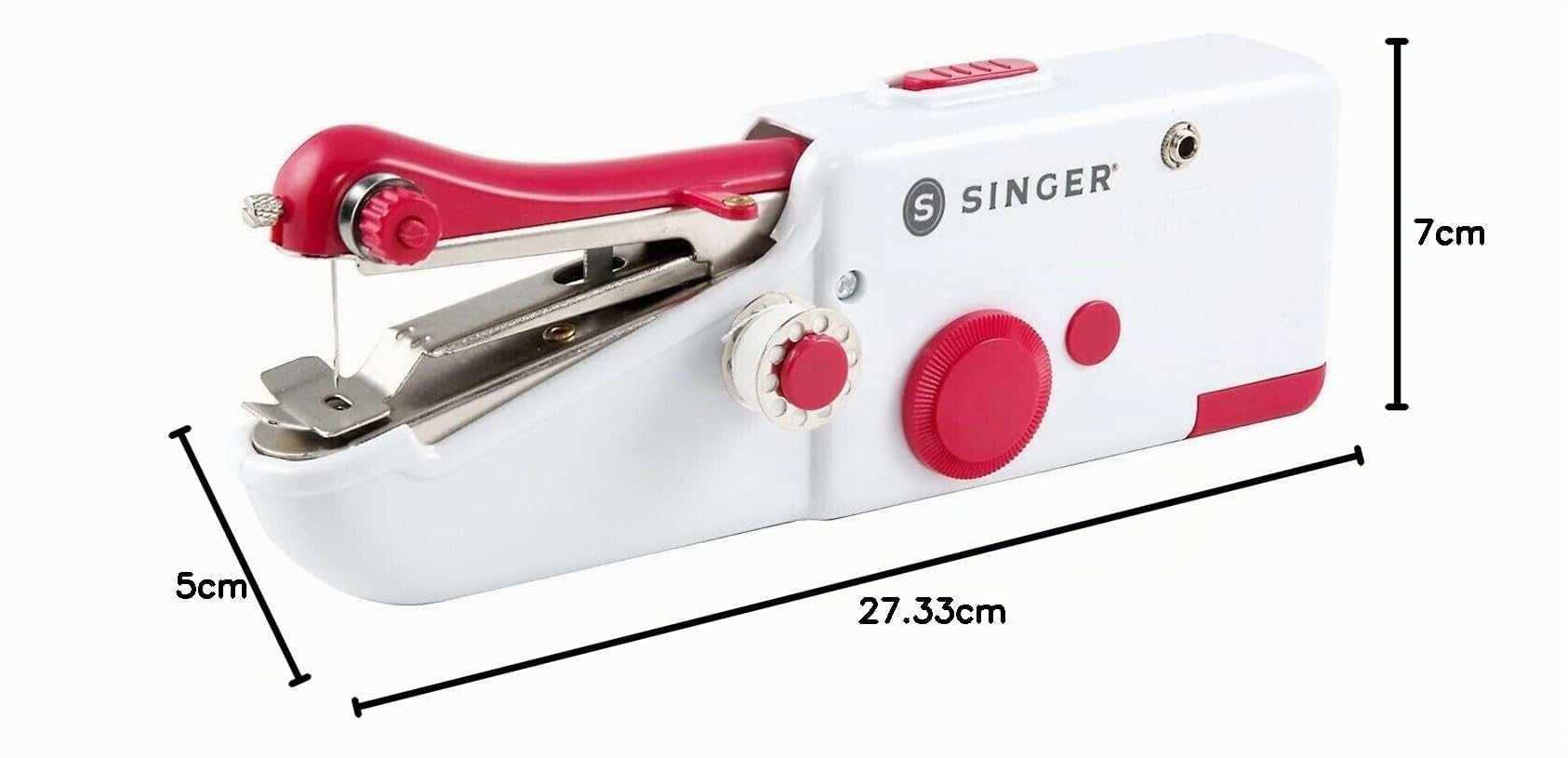Singer Machine à coudre manuelle Blanc/rouge