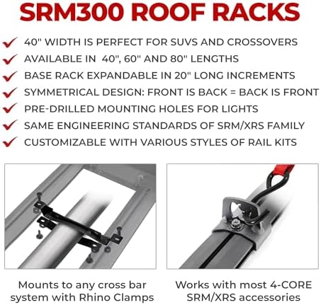 Go Rhino - 5933041T - Go Rhino 5933041T - SRM300 - Hot Rod Rail Kit for 40" Long Rack - Textured Black image 5