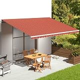 Tessuto di ricambio per tenda da sole 6 x 3,5 m, colore: Arancione Marrone